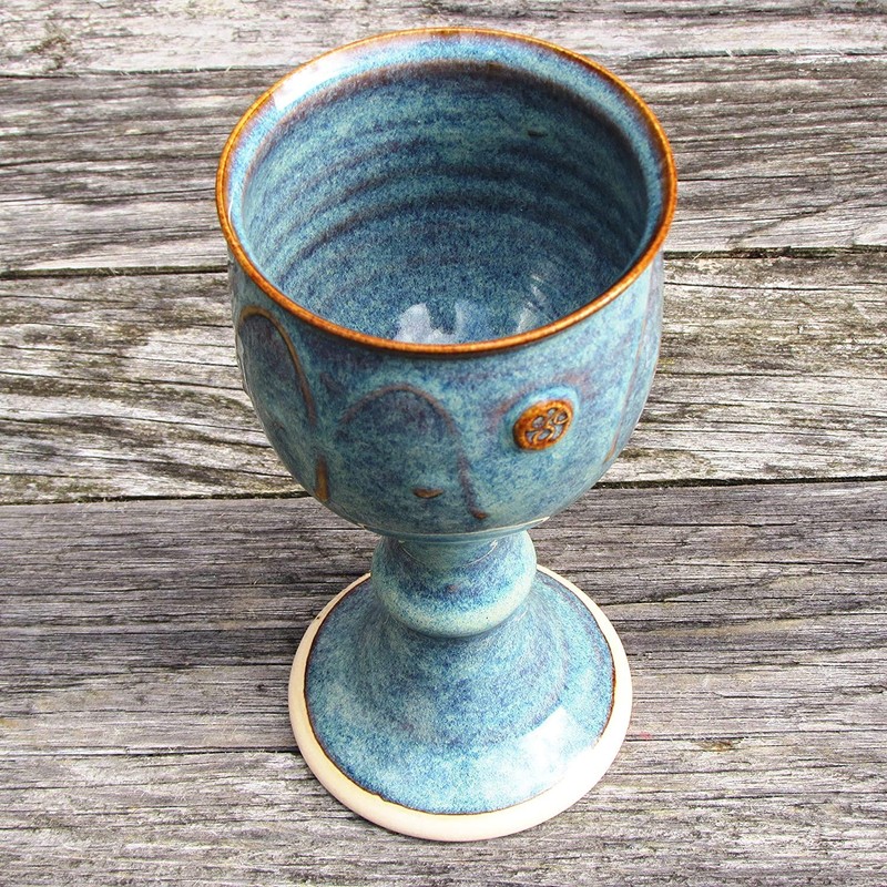 Castle Arch Pottery Irish Pottery Wine Goblet Hand-Thrown Hand-Glazed with