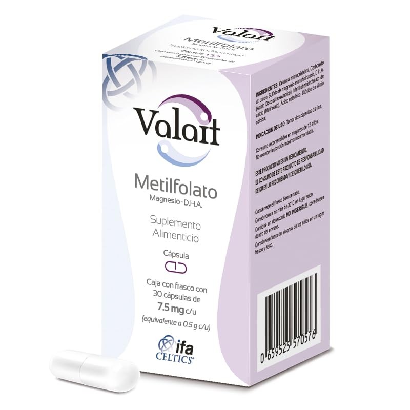 Nutra-celtics | Valait 7.5mg (Metilfolato) Suplemento Alimenticio - Caja con