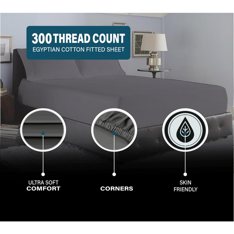 EVDEKOR Egyptian Cotton Bedding Fitted sheet Sets Easy Care Mattress