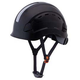 LOHASPRO Hard Hats Construction Worker OSHA Hardhat ANSI Z89.1 Approved for Men Women Adult Vented Safety Helmet Arborist Rescue Climbing Tree Work Casco De Construccion (L2 Black)