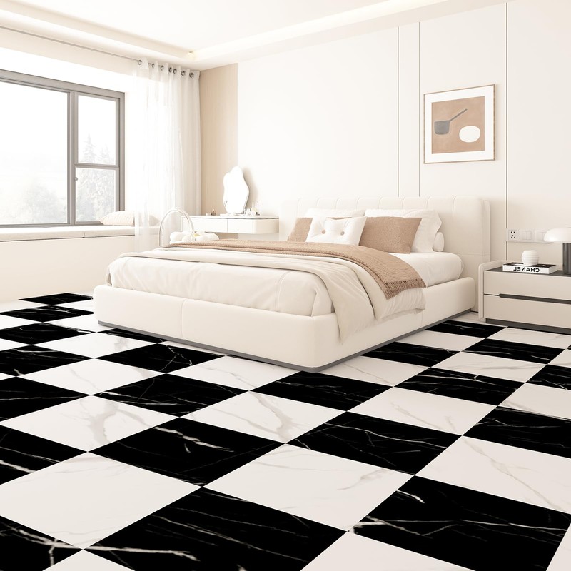 LONGKING 30-Pack 12×12in Vinyl Flooring Tiles - Effortless Peel and