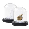 Klmnop 2 Pcs Pocket Watch Glass Display Dome, Clear Decorative