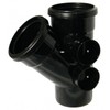 FLOPLAST 110mm Soil Ring Seal 135 Degree Branch - Black