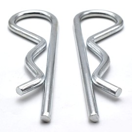 M7 X 150 Stainless Steel Cotter Pin Hairpin Silver R Shape Spring Retaining Clip for for Fixing Objects (2 Pack)