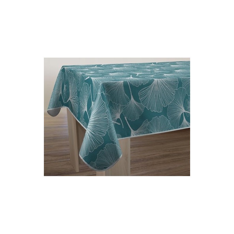 Le linge de Jules Tovaglia antimacchia Biloba verde, rettangolare, 150
