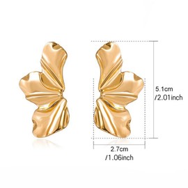 Gold Ohrringe Damen, Übertrieben Ohrhänger Statement Ohrring Vintage Ohrschmuck,Hypoallergene Modeschmuck Aussage Ohrringe Für Frauen