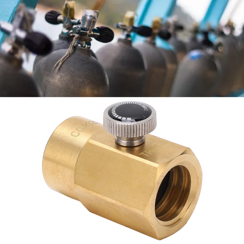 CO2 Cylinder Cartridge Adapter Household Soda Bottle Brass Refill Connector