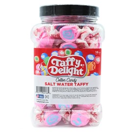 Taffy Delight Salt Water Taffy (16oz, Cotton Candy)