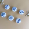 Lasyman 6PCS1.49Inch Coastal Beach Cabinet Themed Nautical Kids Ceramic Drawer