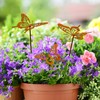 Decorative Garden Stakes, Butterfly Metal Decor for Lawn, Patio and