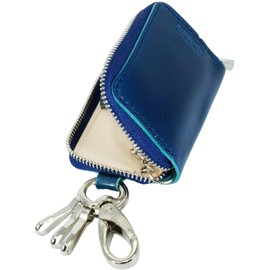 BlissLeather Oil Cordovan Genuine Leather Smart Key Case [Inner Himeji Leather] [Genuine Leather Product], navy