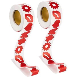 Garneck Pegatinas Corporales para Broncearse Resistentes al Desvanecimiento en Papel Rojo, Fáciles de Despegar, Ideales para Días de Verano y Tomar el Sol 2 Rollos y 500 Pegatinas