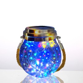 XVZ Solar Lantern Solar Glass Balls, IP65 Waterproof Glass Lamp for Gardens, Backyards, Trees, Porches, Fenced Yards, Beaches, Gazebos - Multicolour