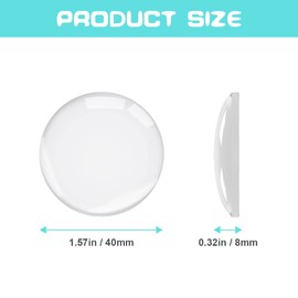 Vicloon Vicloon Trstopper Wand,24 Stck Wand Trstopper Set,40mm SiliconeTrstopper Wand selbstklebend Transparent? runde fr Trklinkenpuffer, Wandschutz,Wandschrankschutz