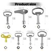 Pack of 9 universal keys, triangular key, square key and