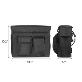 Mobility Scooter Bag,Mobility Scooter Caddy – Convenient Organizer Pouch with 14 Inches Laptop Pocket and 2 Cup Holders (Black)