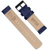 BARTON WATCH BANDS 16mm Navy Blue Quick Release Leather Black