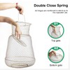 AIMALL Galvanized Fish Cage with Spring Door for Fishing, Portable