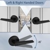 NEWBANG HARDWARE Black Door Lever for Bedroom & Bathroom Solid
