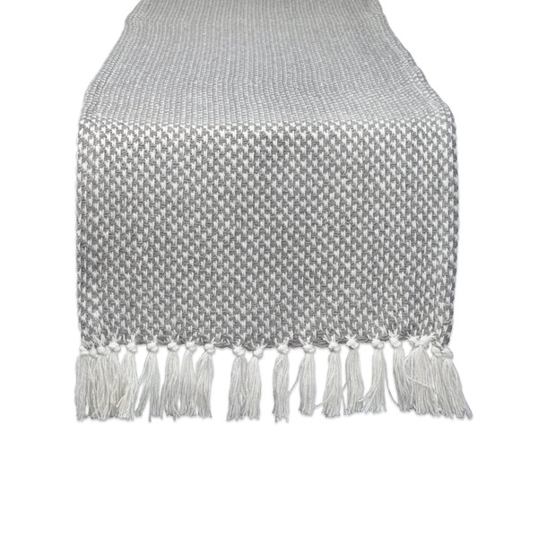DII Woven Basics Collection 100% Cotton Knit Table Runner, 15x72,