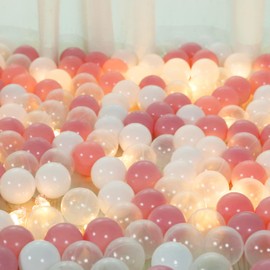 STARBOLO Ball Pit Balls for Kids - 500 Pieces Crush Proof Stress Balls BPA&Phthalate Free Non-Toxic Soft Plastic Ball for Baby Birthday Pool Play Water Toy Wedding Playpen Pit Accessories (Pink)