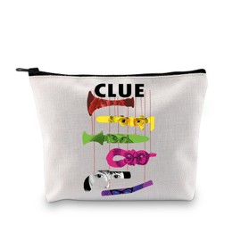 BDPWSS Clue Movie Themed Gifts Board Game Enthusiasts Gift Murder Mystery Gift True Crime Junkie Makeup Bag Clue Weapon Gift (six clue bagCA)