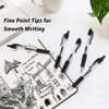 Gel Pens, 30 Pack Black Gel Pen Fine Point, Retractable