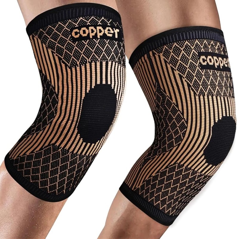Copper Knee Braces for Men and Women (2 pack) -H