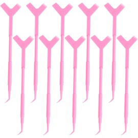 Herramienta para Permanente de Pestañas en Plástico, 10 Piezas Rosa, Reutilizable, para Lifting y Grafting, Uso en Casa o Salón, Diseño Separador