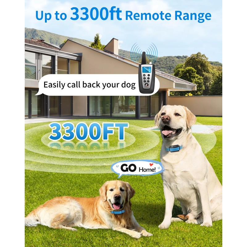 PaiPaitek Dog Bark Collar with Remote 3300ft Range - Automatic