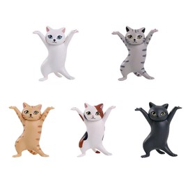 WQEDVN 5 PCS Dancing Cats Pen Holder, Cat Gifts for Cat Lovers, Creative the Coffin Dancers, for Desk or Home Decoration Ornaments Small Item Storage