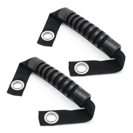 Hoypeyfiy Rear Seat Backrest Headrest Handle Replacement for Jeep Replacement for Wrangler 1995-2017, Black, 2PCS