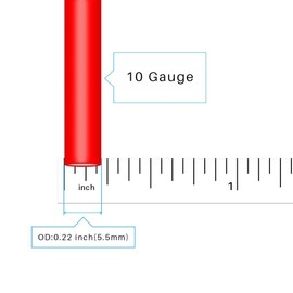 BNTECHGO 10 Gauge Silicone Wire 10 ft red and 10 ft Black Flexible 10 AWG Stranded Tinned Copper Wire