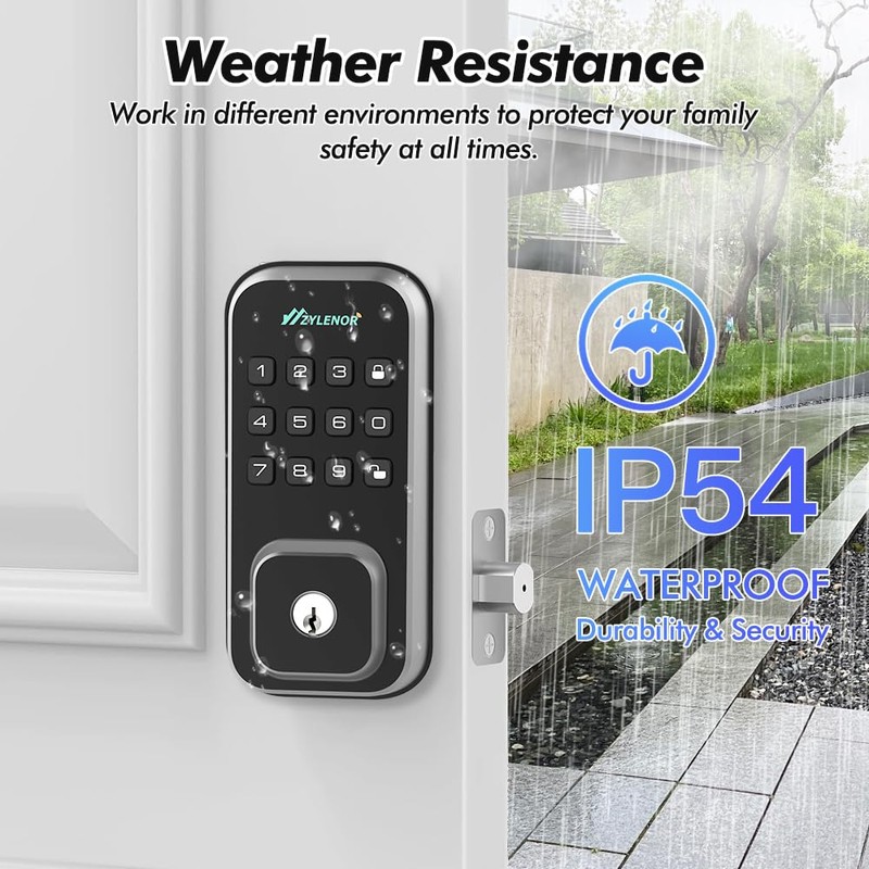 Zylenor Keyless Entry Door Lock, Smart Lock for Front Door