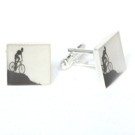 Mountain Bike Cufflinks, Cycling Cufflinks, Tour de France Cufflinks, Bicycle Cufflinks, Sport Cufflinks