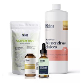 Hebbe Cosmetics Kit Elaboración Olivem+cosgard+vitamina E+ac Almendras Hebbe