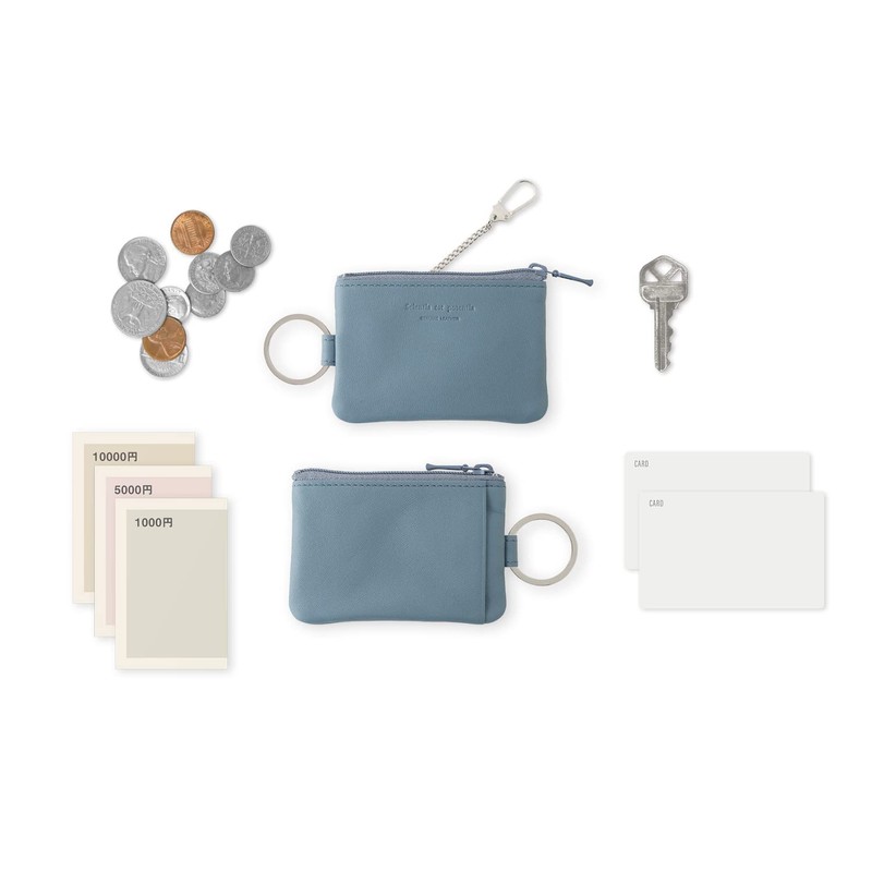 Slip-on Noir Key Pouch Mini Leather Sage Green NSL-1803