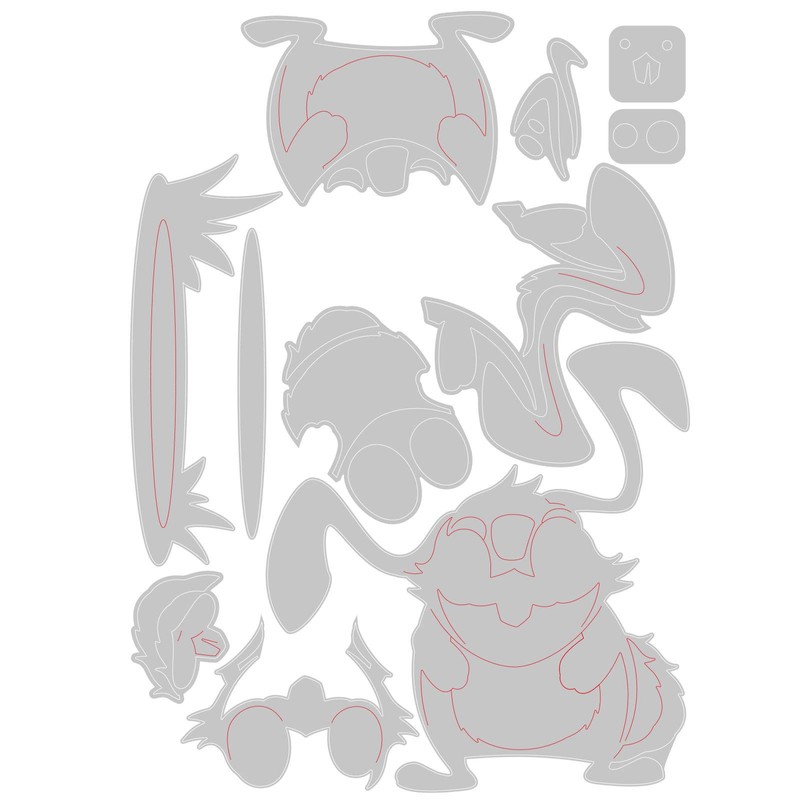 Sizzix Thinlits 665219 Oliver Colorize by Tim Holtz Cutting Dies