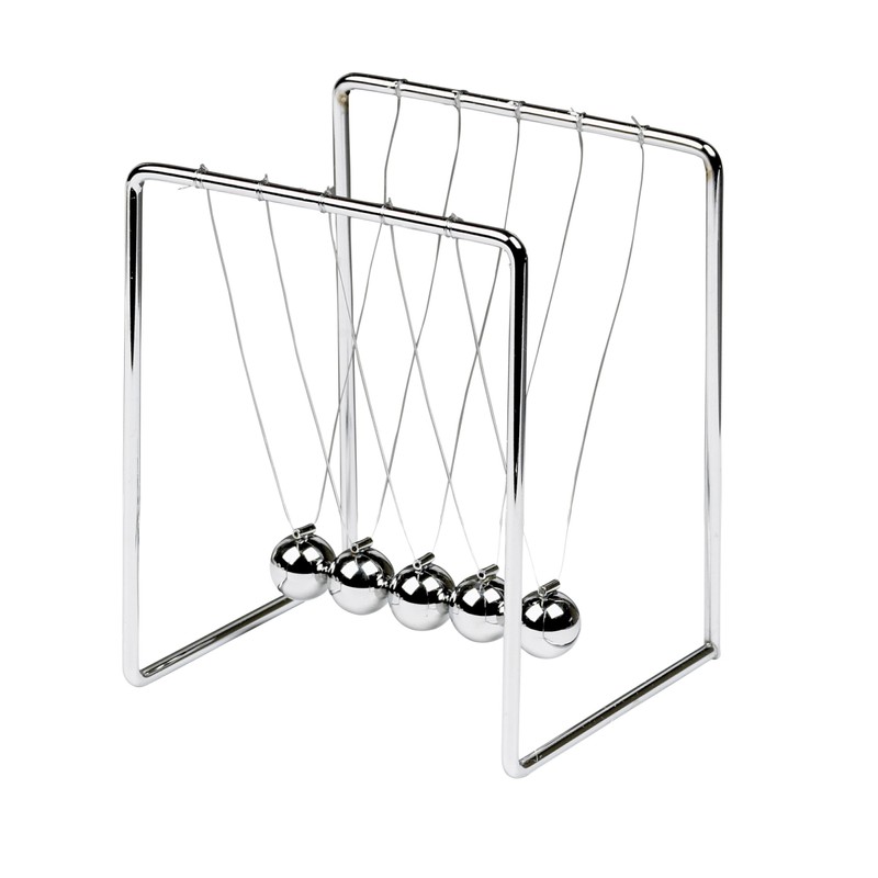 Small Silver Newtons Cradle