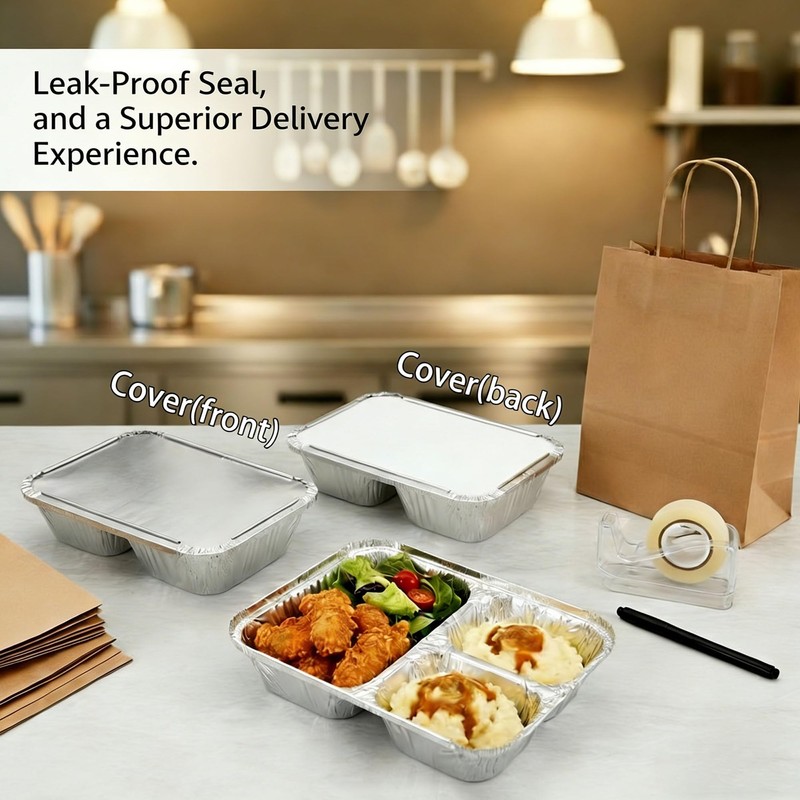 Jijukor 20 Pack 8.6" x 6.5" Disposable Aluminum Foil Pans