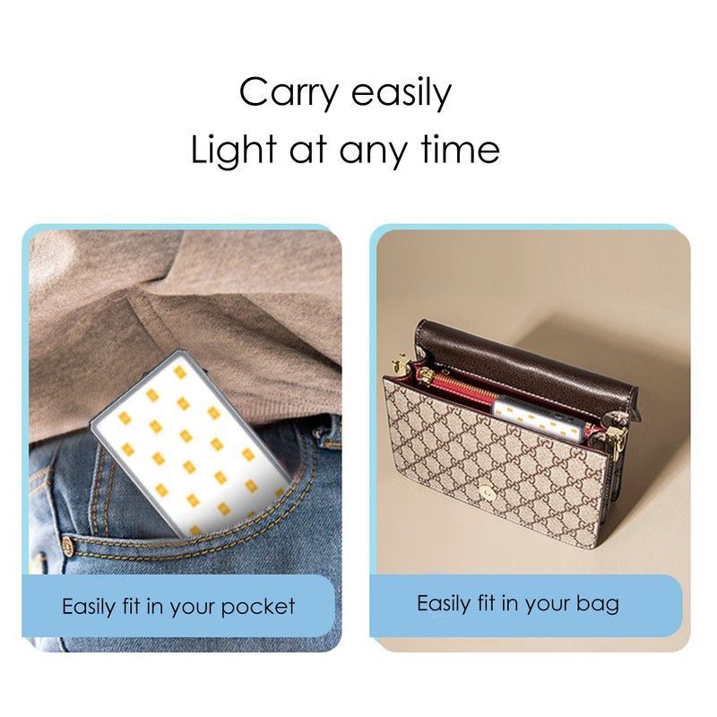 Manbily Portable LED Light 3000K6500K CRI 95+ Pocket Light with
