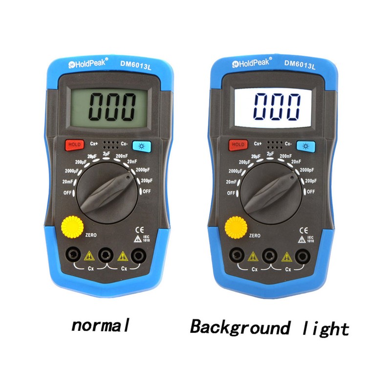 DM6013L Handheld Digital Capacitance Meter Capacitor w/ LCD Backlight