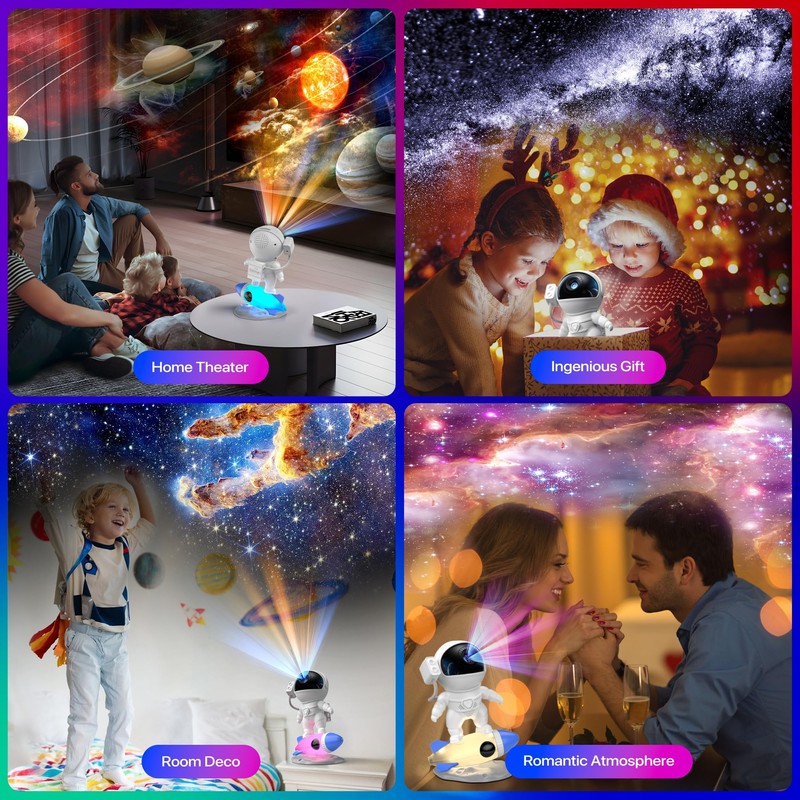 FlyLily Galaxy Projector, 12 in 1 HD Planetarium Astronaut Galaxy