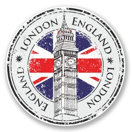 2 x 10cm London England UK Vinyl Sticker Travel Luggage Tag Laptop #5998 (10cm x 10cm)