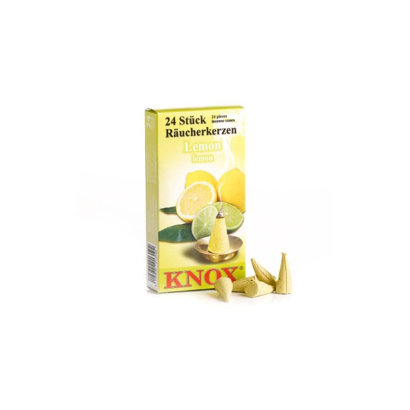 KNOX Incense Cones – Scent: Lemon – Quantity: 24 Pieces