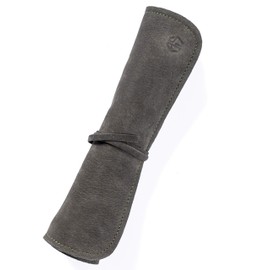 Angus Stoke Knife Roll Bag Genuine Leather – Chef`s knife bag 7 slots/for up to 11" knives – Leather Knife Case Steve (olive)