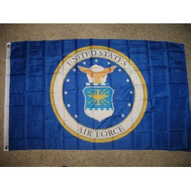 3x5 USAF US Air Force Coat of Arms Seal Crest Emblem Blue Military Flag 3'x5' Banner with grommets