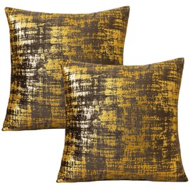 Traziewell Cushion Covers Brown Velvet Square Throw Pillow Case 45x45cm Set of 2 for Home Decor Sofa Couch Bedroom Decorative Cushion Cover Soft and Comfortable 00811