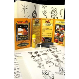 20 ml Jagua KitSupport Non-Profit(with 2-10ml tubes) Over 70 Designs Plus Transfer Paper - Use Like Henna