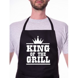 Print4U King Of The Grill BBQ Cooking Novelty Apron Black
